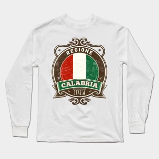 Region Calabria Italia - Original Retro Design Long Sleeve T-Shirt